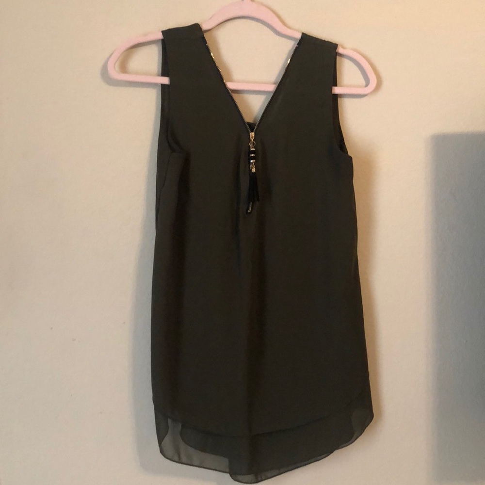Green zipper tank